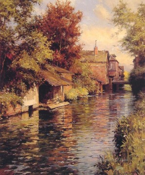  Aston Lienzo - Tarde soleada en el Canal Louis Aston Knight